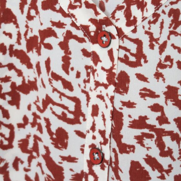 Cabi Womens High-Lo Dress Size Medium Orange Pink Animal Print Tie Waist‎ Boho - Picture 9 of 10